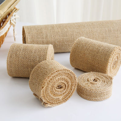 10 Yards Jute Burlap Ribbon Plain Woven Cut Edges Burlap Kerst Ribbon