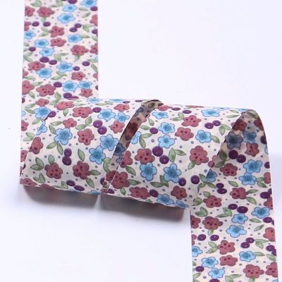 Gepersonaliseerde Eco Friendly 25mm Branded Fabric Tape Roll OEM/ODM Service Printed Pattern Ribbon