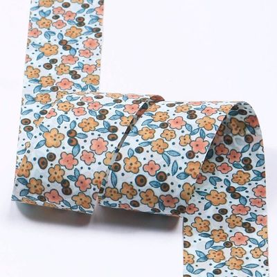 Gepersonaliseerde Eco Friendly 25mm Branded Fabric Tape Roll OEM/ODM Service Printed Pattern Ribbon