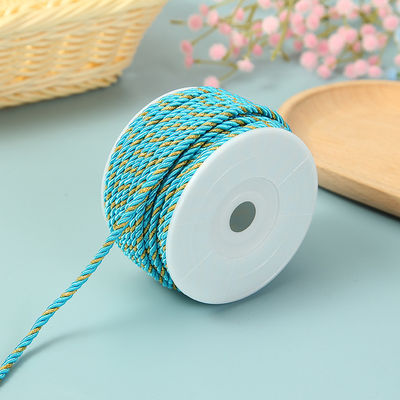 3 strengen 2 mm-10 mm polyester nylon touw Goud draad gemengd voor armband