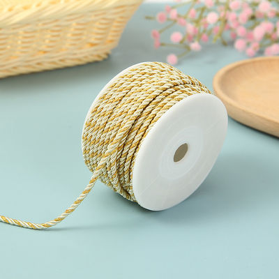 3 strengen 2 mm-10 mm polyester nylon touw Goud draad gemengd voor armband