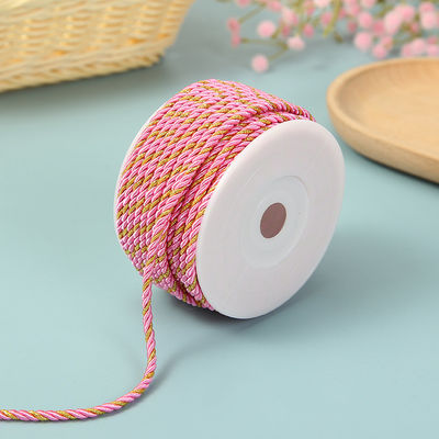 3 strengen 2 mm-10 mm polyester nylon touw Goud draad gemengd voor armband