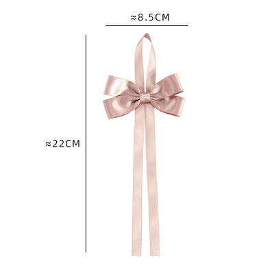 Goud voorgebonden satine lint boog met elastische lus satine lint voor cadeau verpakking