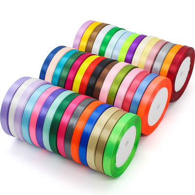 Single Face Polyester Nylon Satin Ribbon 100 Yards 3mm-10mm