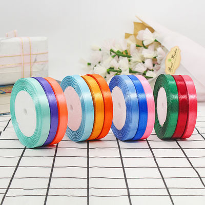 Single Face Polyester Nylon Satin Ribbon 100 Yards 3mm-10mm