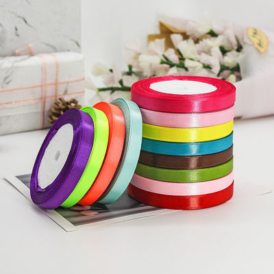 Single Face Polyester Nylon Satin Ribbon 100 Yards 3mm-10mm