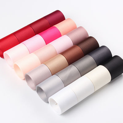 3mm-100mm Solid assorted Colour Polyester Grosgrain Ribbon voor cadeauverpakkingen en doe-het-zelf ambachten