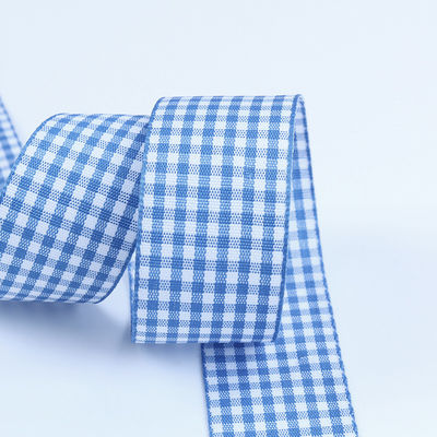 2.5cm polyester plaid lint voor cadeau verpakking en chocolade doos lint boog decoratie