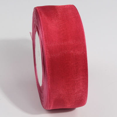 2.5 cm polyester organza lint voor DIY bogen of bruiloft decoratie of cake wikkelen