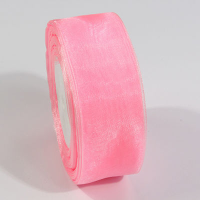 2.5 cm polyester organza lint voor DIY bogen of bruiloft decoratie of cake wikkelen
