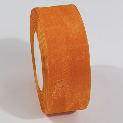 2.5 cm polyester organza lint voor DIY bogen of bruiloft decoratie of cake wikkelen