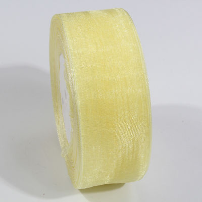2.5 cm polyester organza lint voor DIY bogen of bruiloft decoratie of cake wikkelen