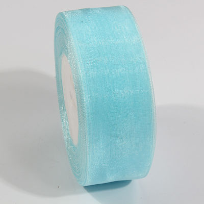 2.5 cm polyester organza lint voor DIY bogen of bruiloft decoratie of cake wikkelen