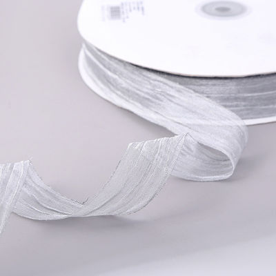 Geschenkverpakking 25 mm Organza lint Korea 2,5 cm Sheer Wired lint