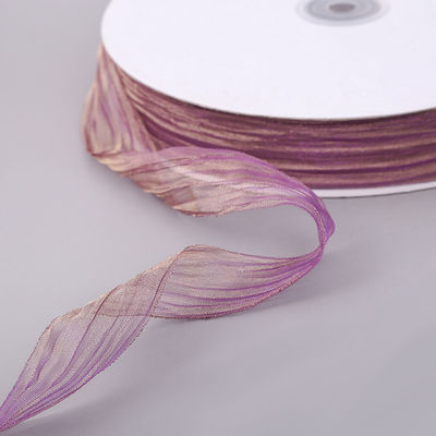 Geschenkverpakking 25 mm Organza lint Korea 2,5 cm Sheer Wired lint
