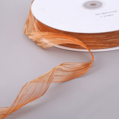 Geschenkverpakking 25 mm Organza lint Korea 2,5 cm Sheer Wired lint