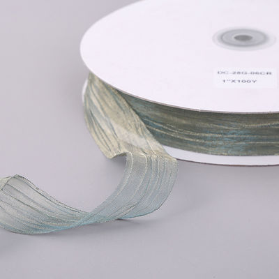 Geschenkverpakking 25 mm Organza lint Korea 2,5 cm Sheer Wired lint