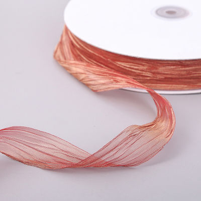 Geschenkverpakking 25 mm Organza lint Korea 2,5 cm Sheer Wired lint