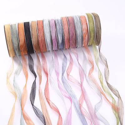 Geschenkverpakking 25 mm Organza lint Korea 2,5 cm Sheer Wired lint