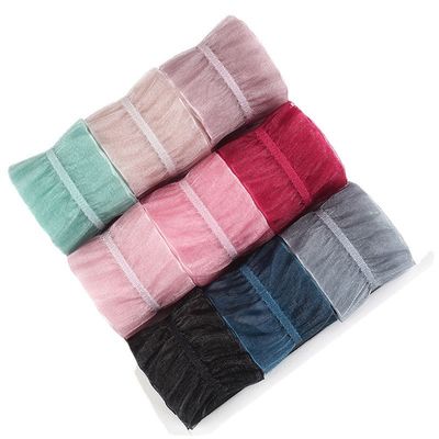 25mm voor 38mm Wrinkle Edge Polyester Organza Ribbon voor DIY Hair Ribbon Bow