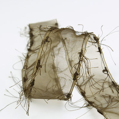 25mm-50mm Tassel Edge Polyester Organza Ribbon voor Bloem Chocolade Geschenkverpakking en Kleding Decoratie