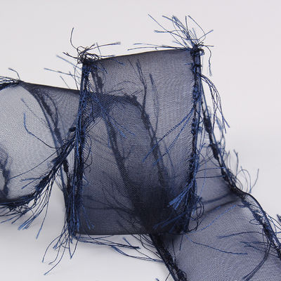 25mm-50mm Tassel Edge Polyester Organza Ribbon voor Bloem Chocolade Geschenkverpakking en Kleding Decoratie