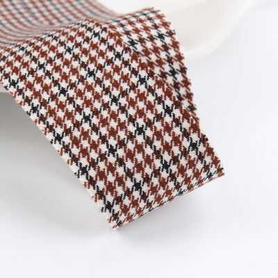 Polyester rood houndstooth lint 10 mm-40 mm satine poly lint