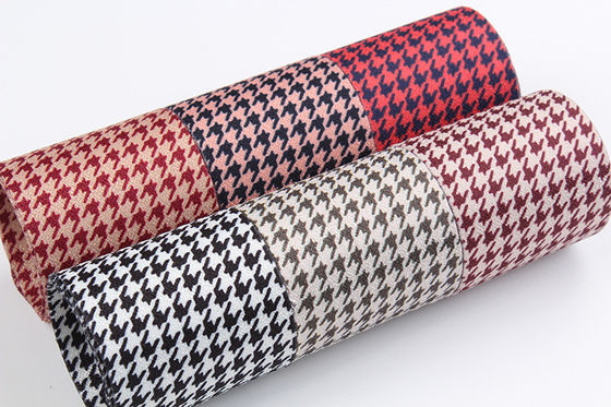 40 mm Double Face Polyester Hound Stooth Ribbon voor het maken van lintboog en kledingversiering