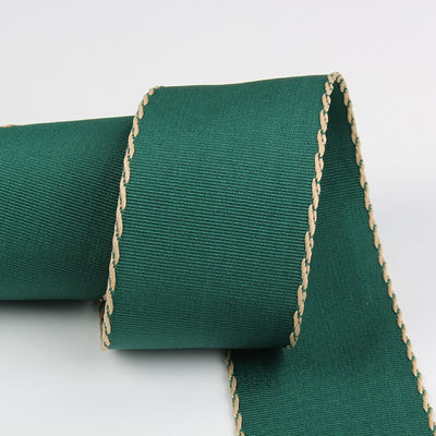 10mm-38mm Gestikt Polyester Grossgrain Ribbon ISO9001 Solid Pattern