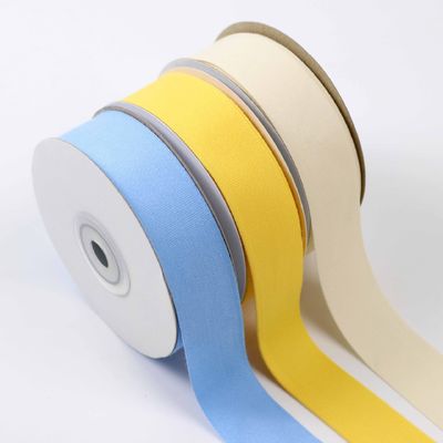 25mm solide gele twill tape 100% katoenen twill tape door de werf