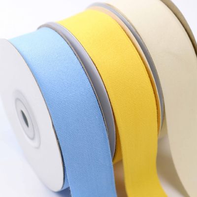 25mm solide gele twill tape 100% katoenen twill tape door de werf