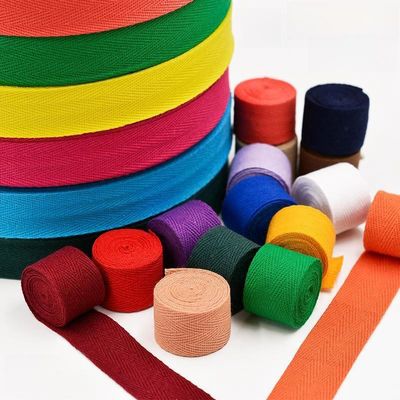Herribone Design katoen lint paars oranje katoen twill tape