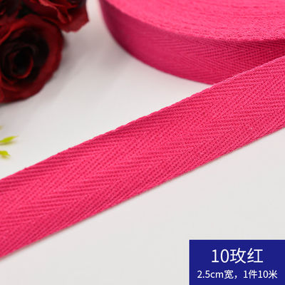Herribone Design katoen lint paars oranje katoen twill tape