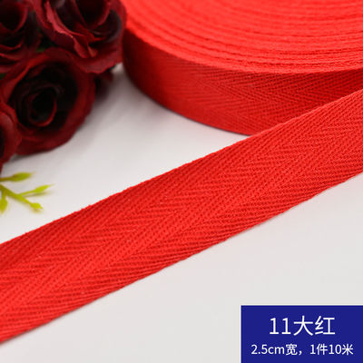 Herribone Design katoen lint paars oranje katoen twill tape