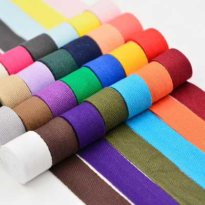 Herribone Design katoen lint paars oranje katoen twill tape