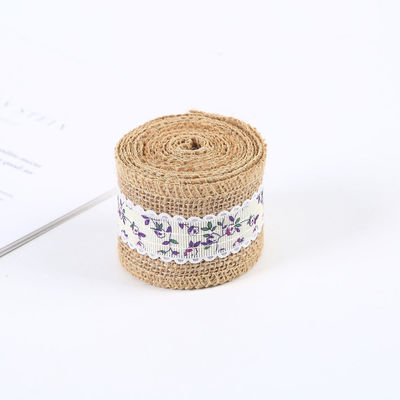 6.5cm Jute Burlap Ribbon Plain Satin Geweven Randen 10 Yards Eco Friendly