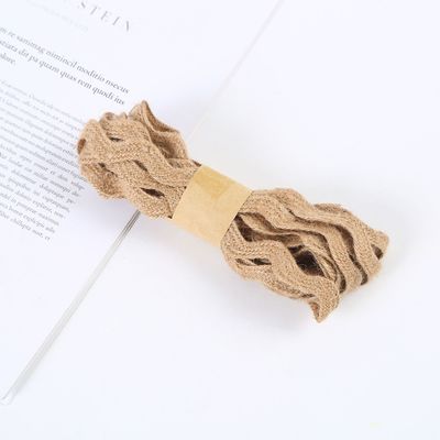 Solid Color Jute Burlap Ribbon ISO14001 Donkerbruin Burlap Ribbon