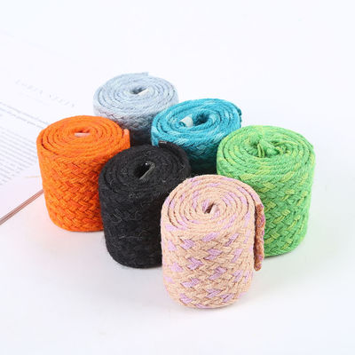 Geweven gevlochten jute lint Kleurrijk blauw jute lint Voor kerstboom