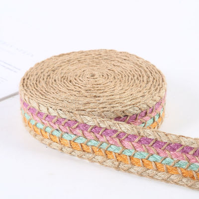 Geweven jute-slijmband Retro-goud-slijmband voor kleding