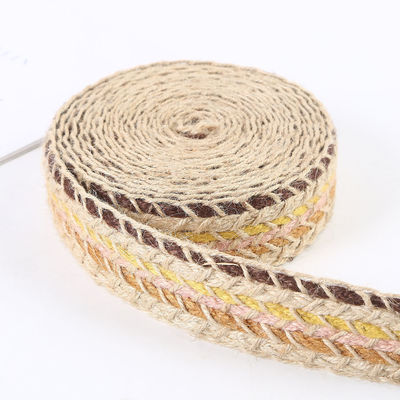Geweven jute-slijmband Retro-goud-slijmband voor kleding