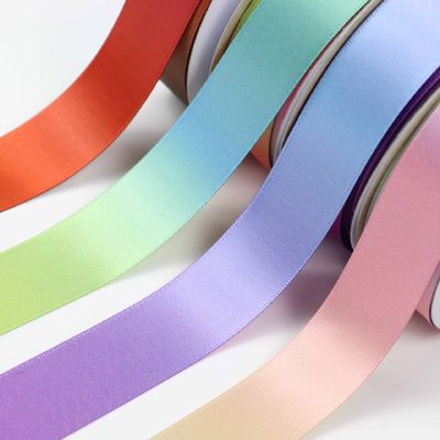Kleur geleidelijke verandering Polyester lint 25 mm warm overdracht drukken