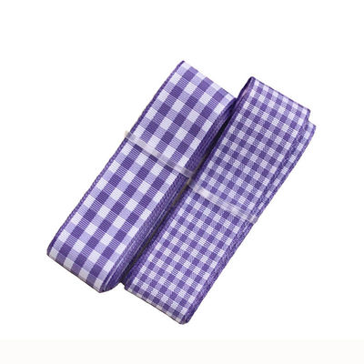 Polyesterplaid roosterband voor het maken van boegen en het verpakken van cadeaus