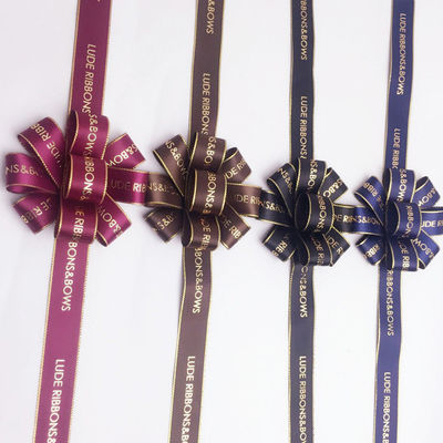Gepersonaliseerde polyester satine lint bloemen voor feest decoratie