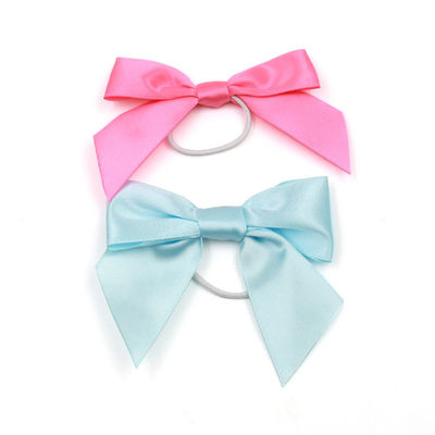 Polyester satine roze lint boog ISO14001 kerst lint bogen