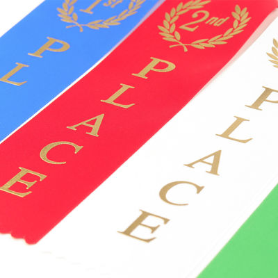 Blauw Groen medaille Award Ribbon Polyester Satin Custom medaille ribbons