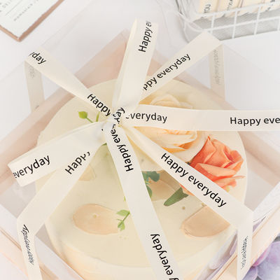 Witte Grosgrain Ribbon 20mm Printed Cotton Ribbon OEM Eco Friendly