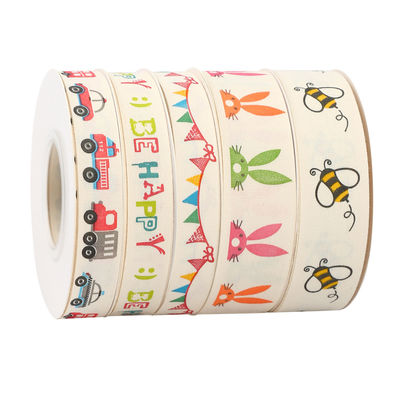 Cartoon Custom Gift Ribbon 1cm-2.5cm Animal Print Ribbon Wit