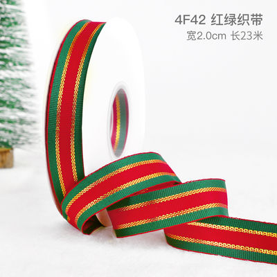 2 cm 2,5 cm Kerst Print Ribbons ISO14001 Gepersonaliseerd Kerst Ribbon