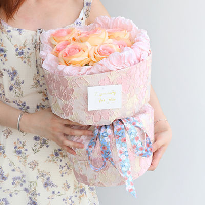 Flower Blossom Printed Cotton Ribbon 25mm Gepersonaliseerd Gift Ribbon