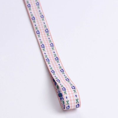7 mm-38 mm blauw geborduurd lint ISO9001 geborduurd bloemen lint